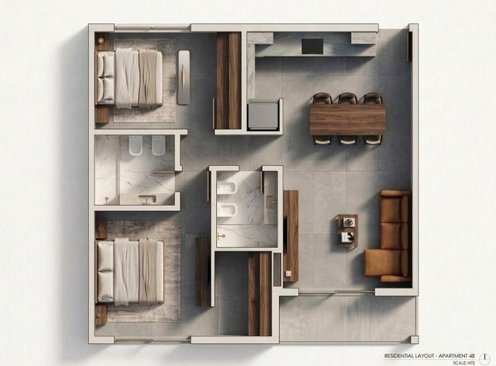 Departamento · 72m² · 3 Ambientes · 1 Cochera