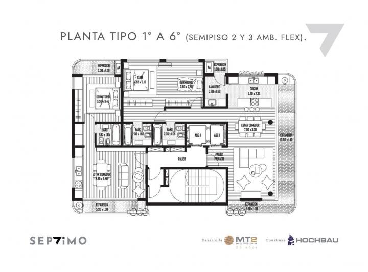 Casa · 85m² · 3 Ambientes · 1 Cochera