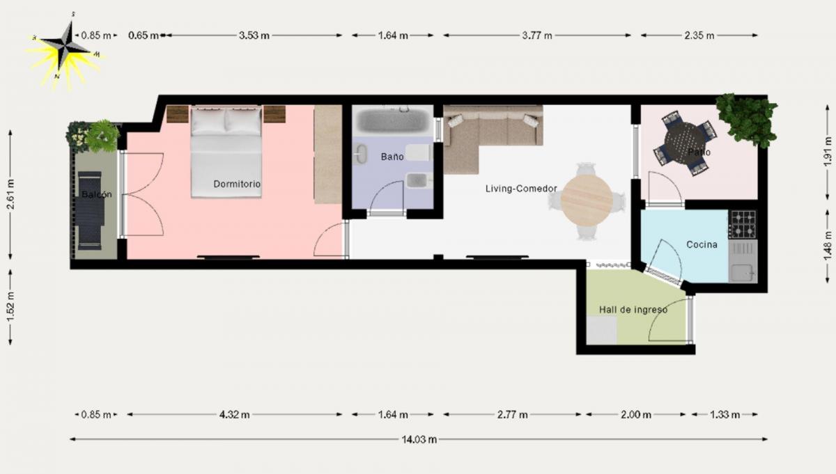 Venta Departamento 2 Ambientes Patio y Balcón, Capital Federal Zonaprop