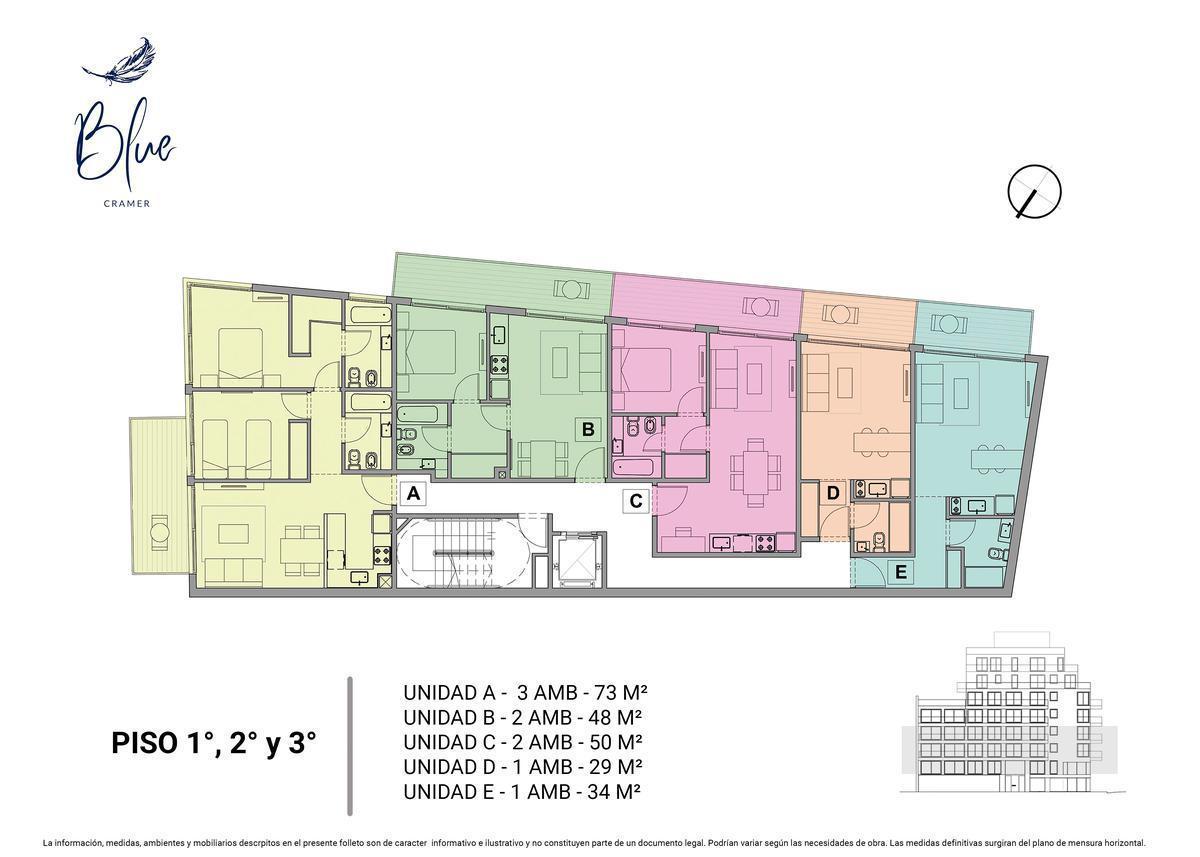 Emprendimiento Blue Cramer · 2 Ambientes con Escritorio, Capital