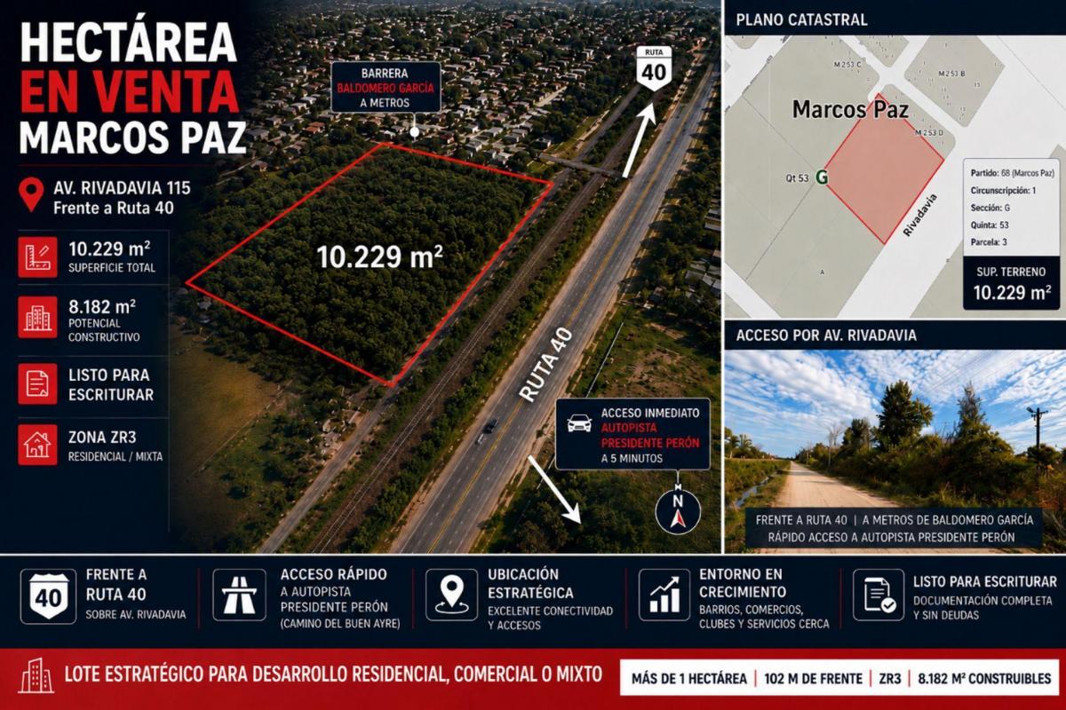 Avenida Rivadavia 100,  Marcos Paz, Marcos Paz